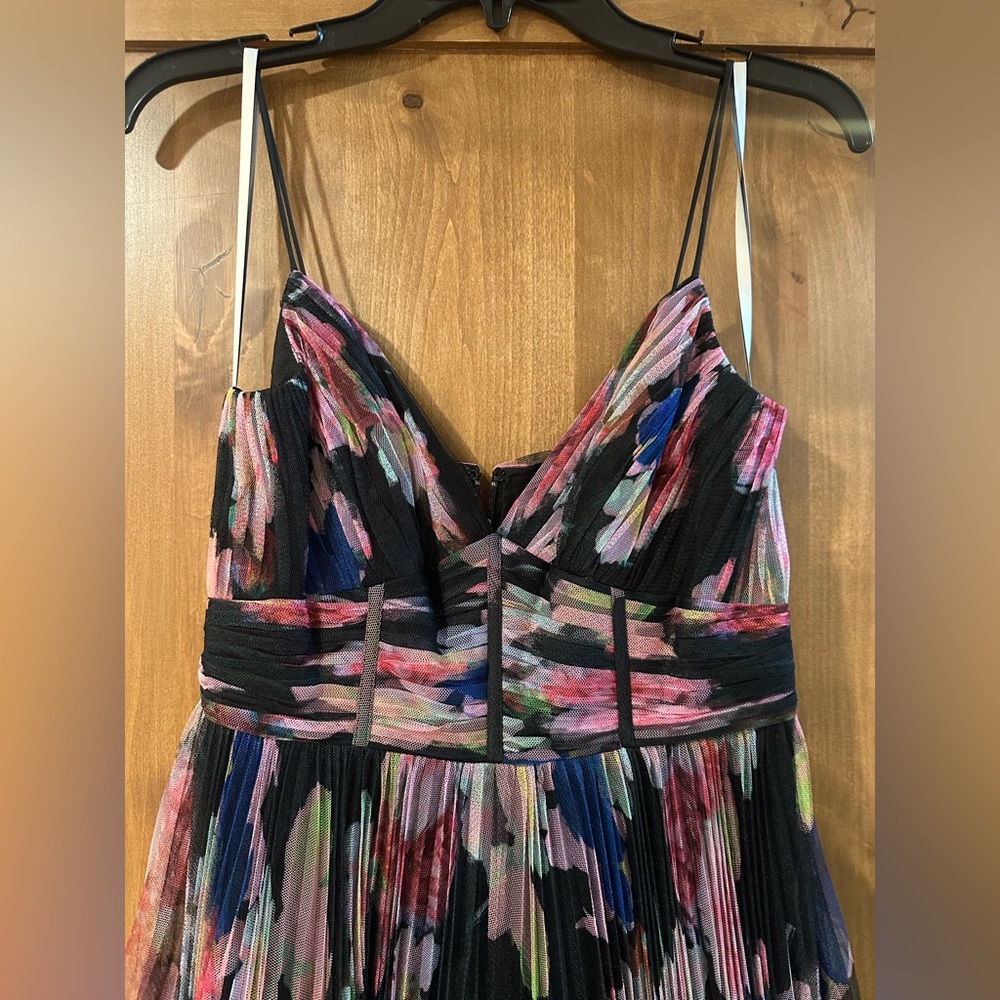Monique Lhuilier Yvonne Mesh Floral Dress - Picture 3 of 6